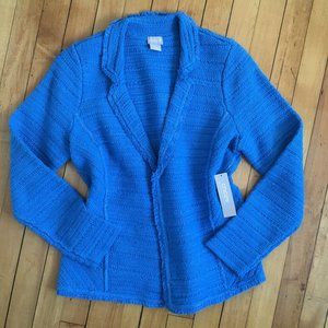 NEW! Chico’s Royal Blue Cotton Blazer